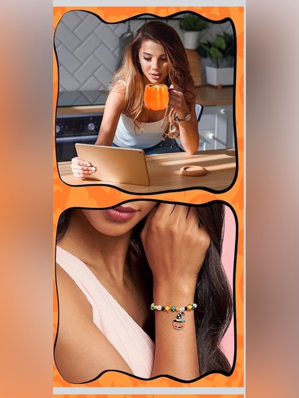 New Boo Basket Stuffers 2 pcs Boo Basket Pumpkin Mug and bracelet Gift women’s